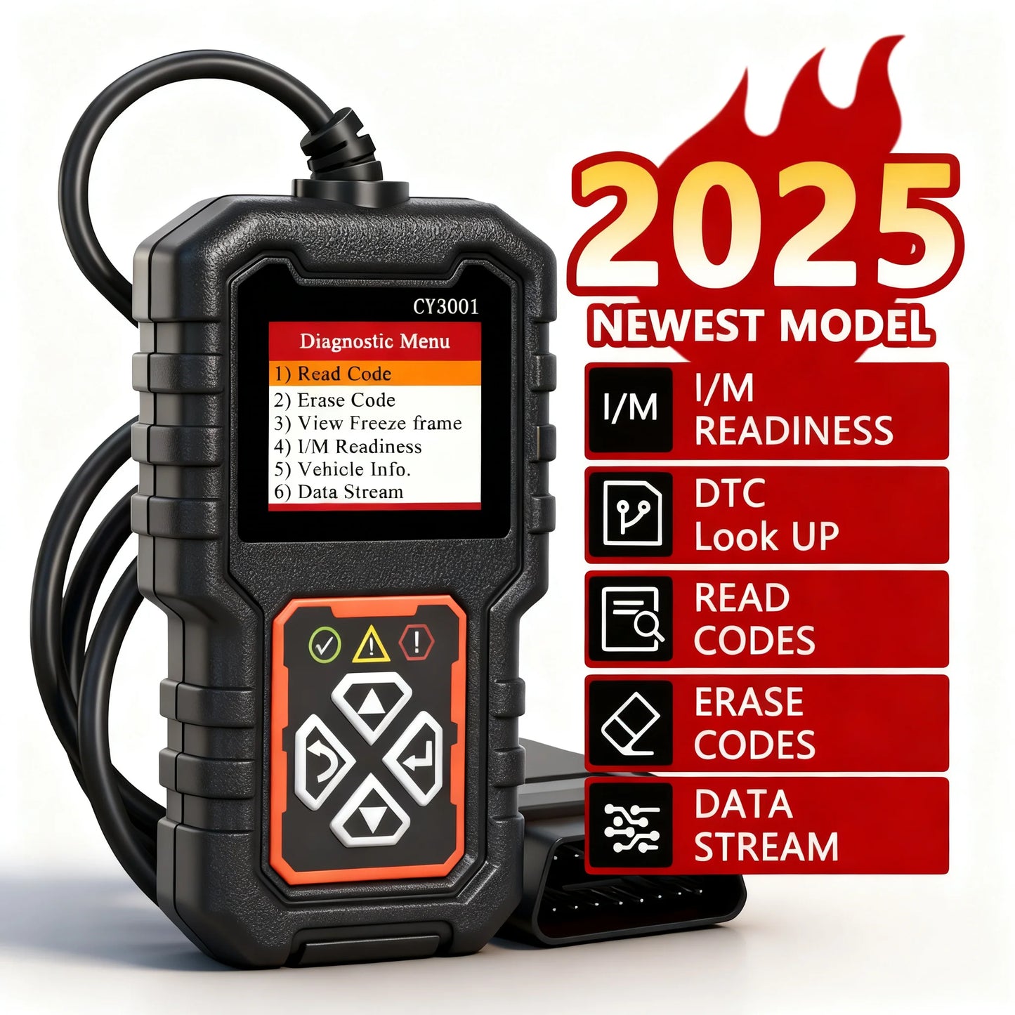 Car OBD2 Code Scanner Diagnostic Scanner Code Reader Erase Engine Fault Code Read Code Erase Code Battery Test Engine Light Can