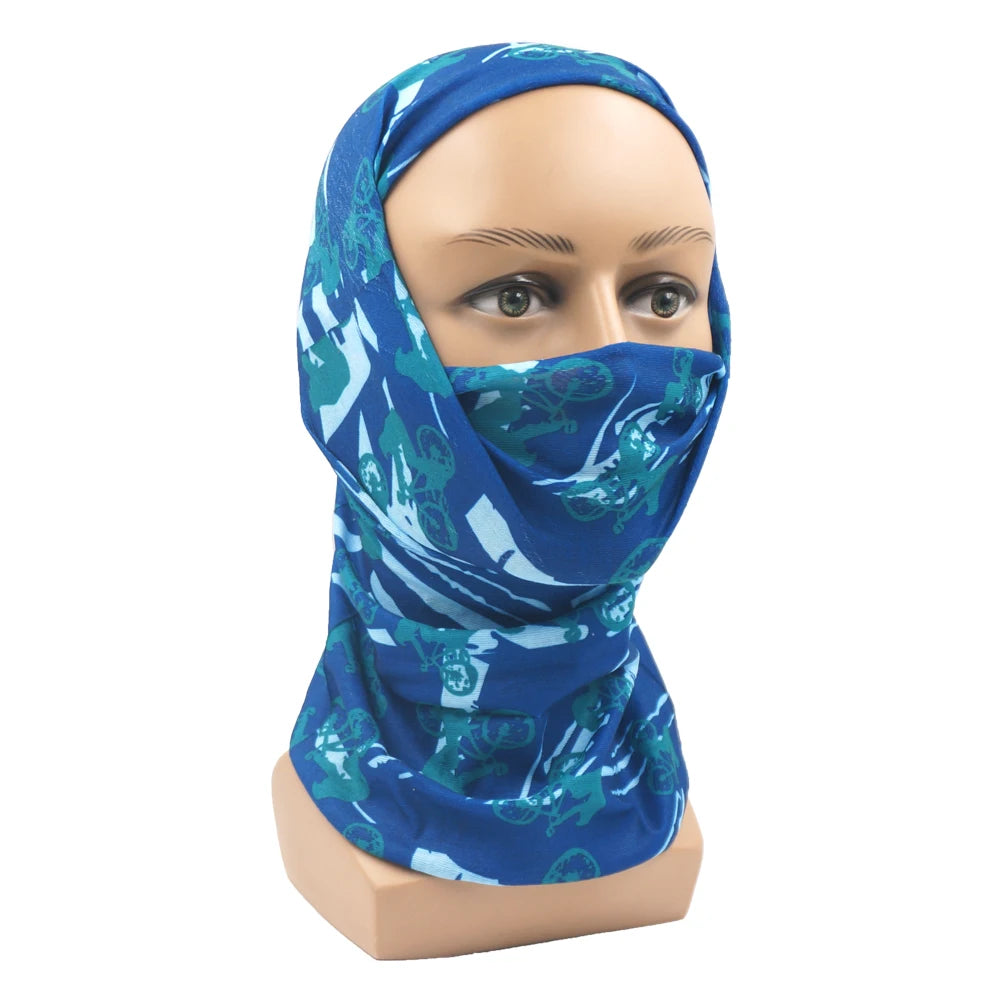 Motorcycling Running Outdoor Sports Face Bandanas Men Neck Warm Gaiter Women Headscarf UV Protection Seamless Tube Face Shield