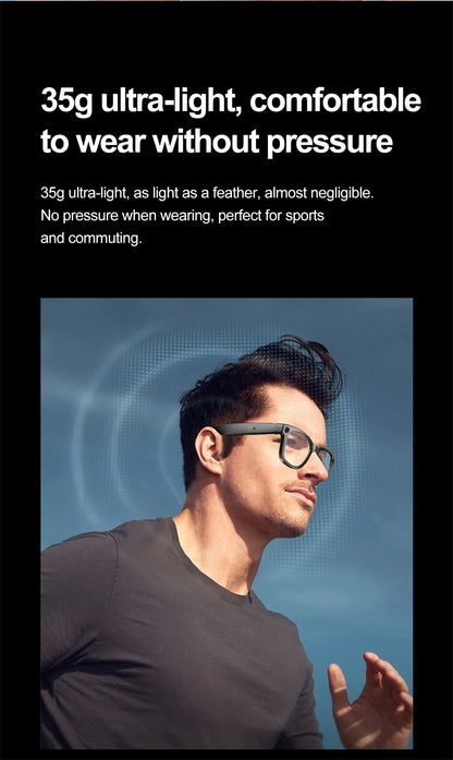LIGE AI Camera Glasses Wireless Smart Sunglasses with Camera Bluetooth Call Music Glasses Video Sound Recording Antiblue Glasees