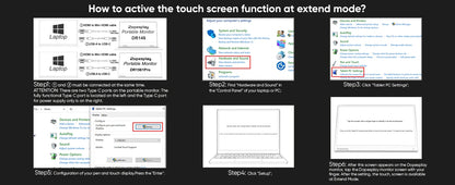 Dopesplay 14.1Inch Portable Monitor Lapdock Built-in 50000mAh Battery 10-Points Touchscreen 1080P HDR IPS Second Screen Extender