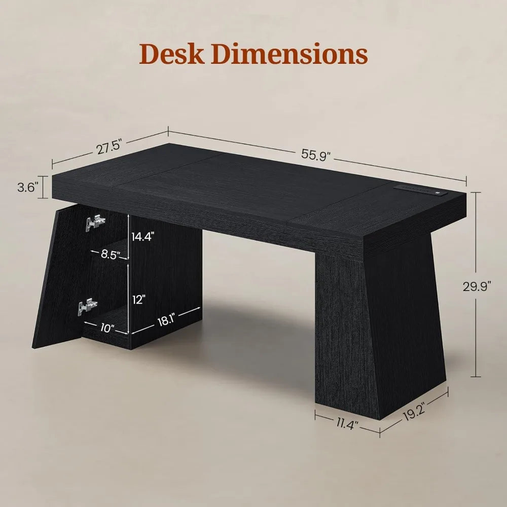 Executive Desk with Power Outlets,Desks with Storage Cabinet,Computer Desks Workstation Desk Conference Table,Customized