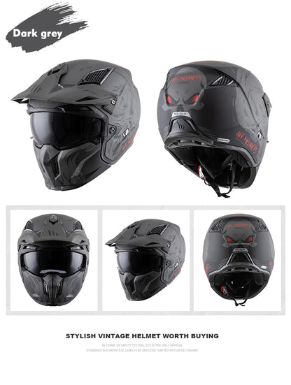 MT New Full Face Helmet Motorcycle Helmets Modular High Quality DOT ECE Approved Personality Off Road Moto Helmets Fashion