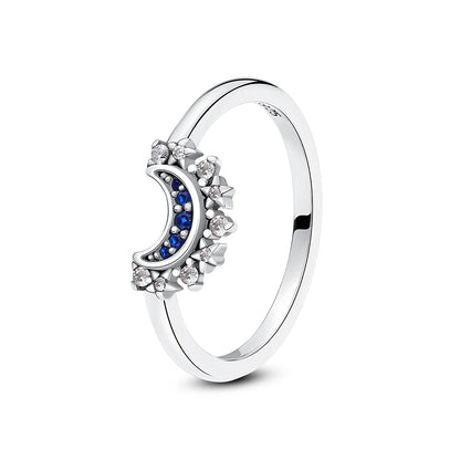 Original 925 Sterling Silver Ring Love Heart Pave CZ Crystal Stackable Rings For Women Wedding Engagement Birthday Gift Jewelry