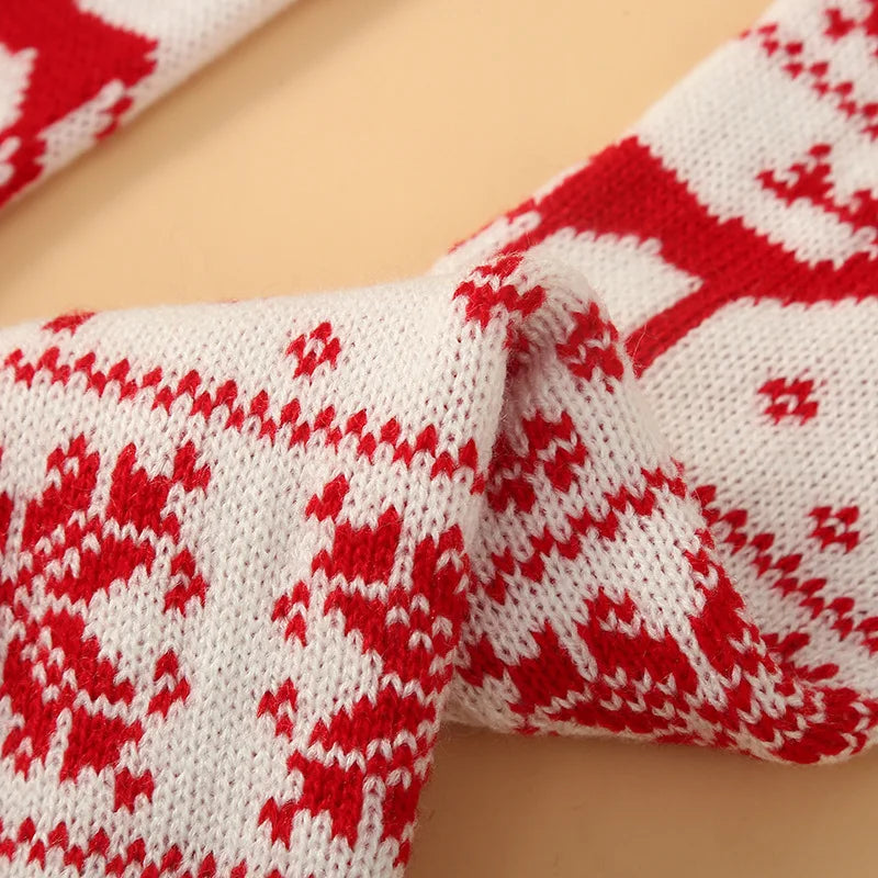 Christmas Socks for Women 2025 Limited Edition, Reindeer Snowflake Over The Knee Long Socks, Warm Festive Party Floor Socks
