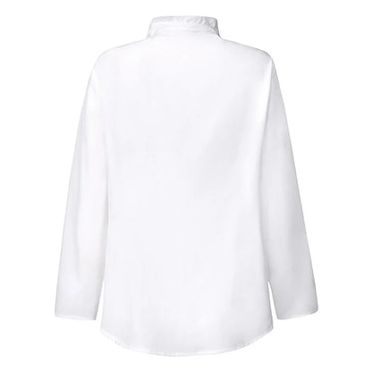 ZANZEA Elegant Women Blouse Ruffles Tops Fashion Long Sleeve Shirts Flounce Blusas Stylish OL Work Shirt Female White Blouses