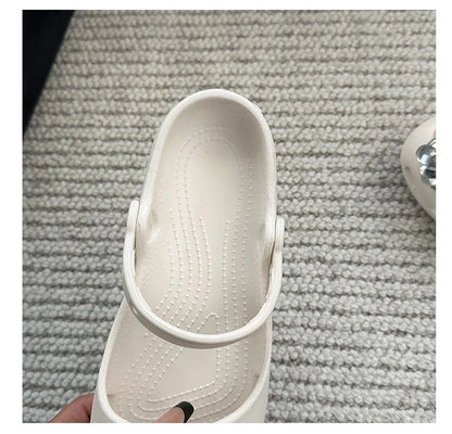 Clogs Summer Slippers Women Luxury Pearl Metal Flower Mary Janes Designer Ballet Shoes Girls Corc Charms Sandals Indoor Outdoor