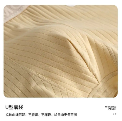 Men's Panties Boxer Shorts Underwear Sexy Striped Man Underpants Male Homme U Convex Shorts Lingerie Boxer Briefs