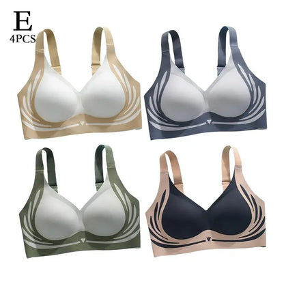 Super Gather Wireless Push-up Bra Women Gathered Up Soft Support Adjustable Underwear Anti-sagging Seamless Lift-up Bra