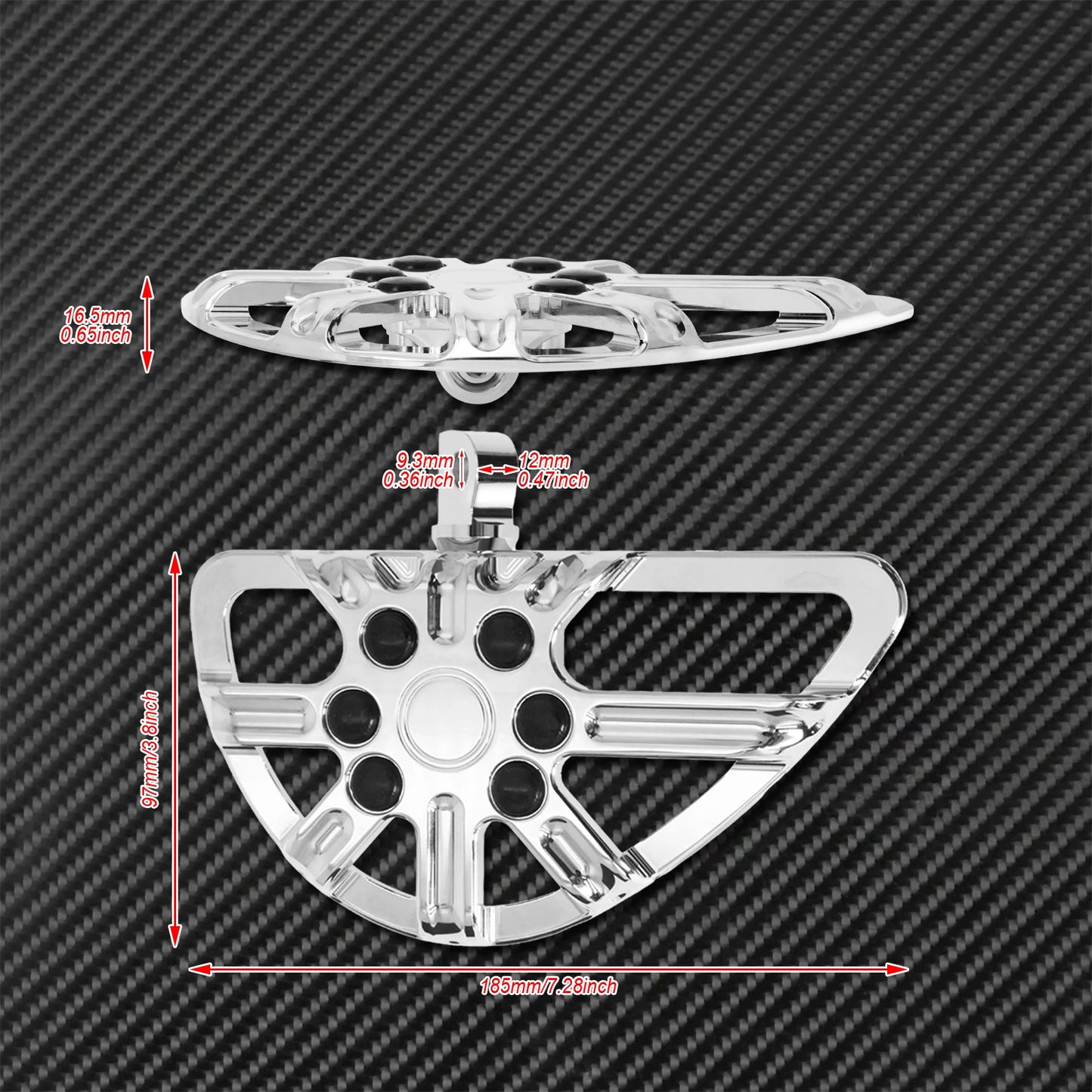 Motorcycle Floorboard Front Rear Footrest Driver Footpeg Passenger Pedal For Harley Touring Electra Street Glide Dyna Softail FL