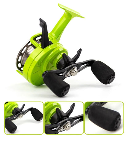 New Gear Ratio 3.2:1 Ice Fishing Reel Large Diameter Spool Built-in Free Spool Metal Spool Smooth Lure Fishing Equipment