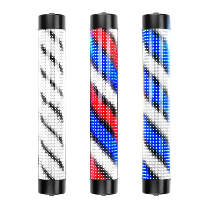 Rotating Barber Rod Lights Barber Shop Pole Waterproof Hair Salon Indoor Neon Signs Wall Mounted Hairdressing Stripes Lights