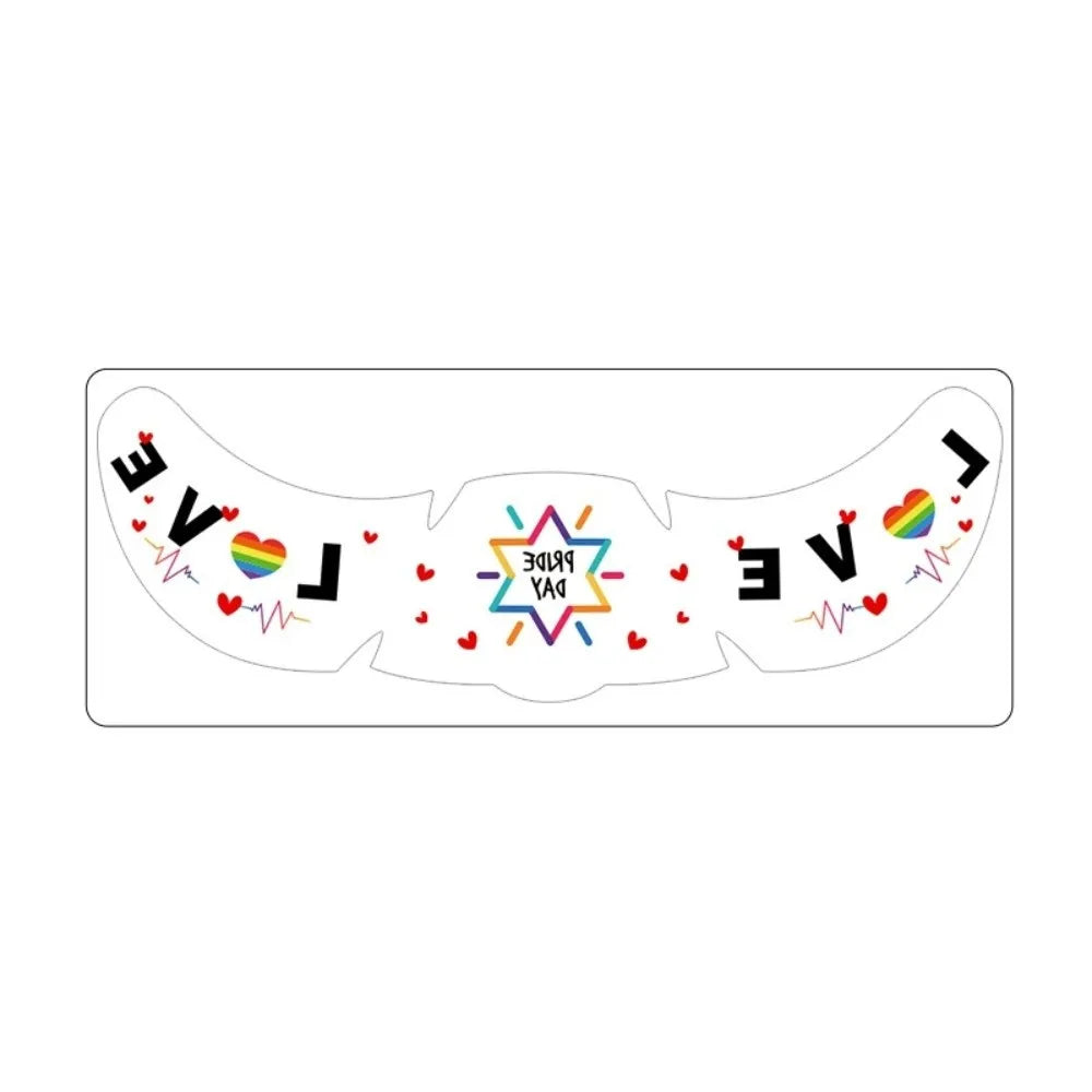 Waterproof Rainbow Freckles Face Tattoo Facial Art Disposable Face Temporary Tattoos Long Lasting Makeup Stickers Pride Month