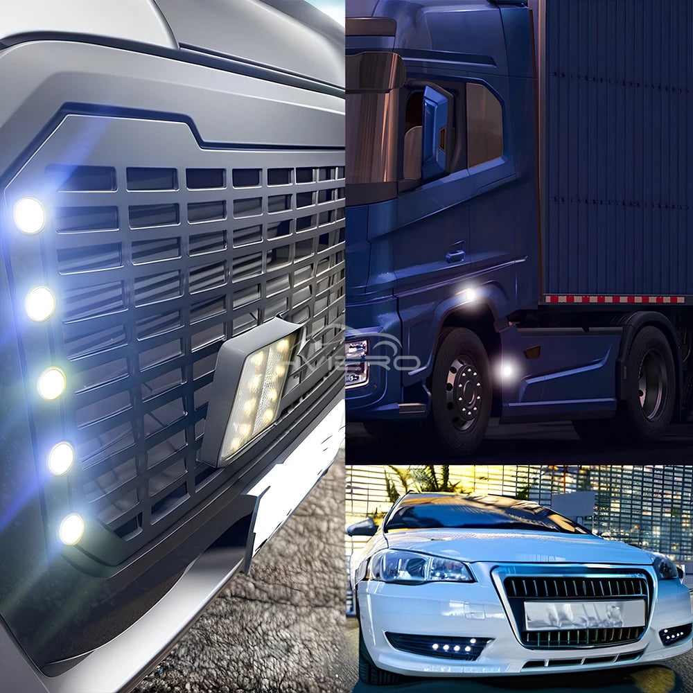 1/2/4/10pc Car Motorcycle Eagle Eye Led Daytime Running Light Super Bright Turn Signal License Plate Tail Reverse Clearance Lamp