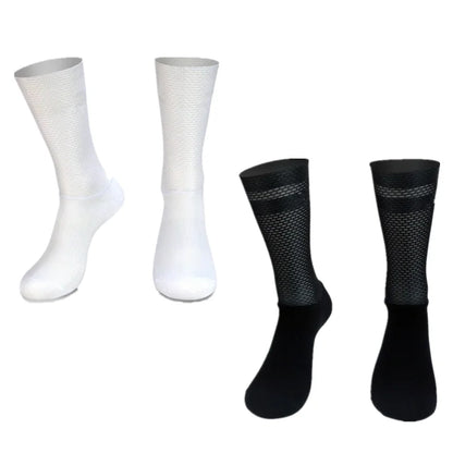 Aero New Team Pro Anti Socks Slip Silicone Cycling Socks Men Bicycle Sport Running Bike Socks Calcetines Ciclismo