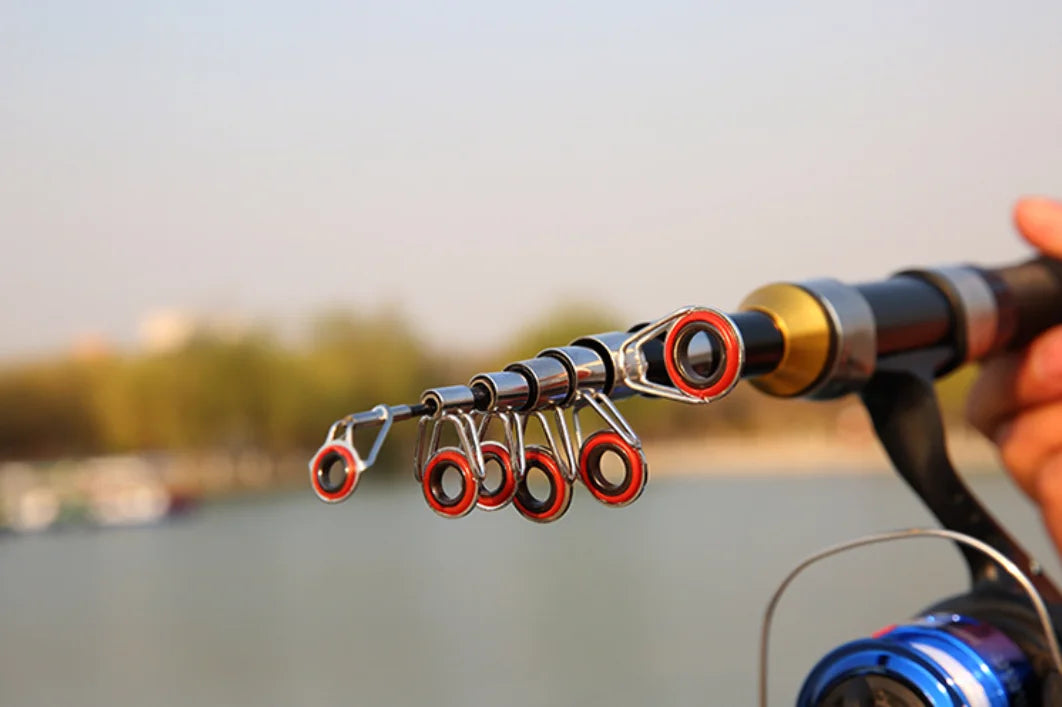 Mini Telescopic Sea Fishing Rod, Portable Spinning Rod 1.0-2.3m Ultra-Short Travel Rock Fishing Rod with Metal Spinning Reel
