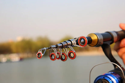 Mini Telescopic Sea Fishing Rod, Portable Spinning Rod 1.0-2.3m Ultra-Short Travel Rock Fishing Rod with Metal Spinning Reel
