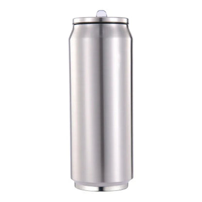 500ML DIY Sublimation Tumbler Cans Stainless Steel Thermos Bottle With Straw Coke Can Travel Car Vacuum Flasks Drink Cup