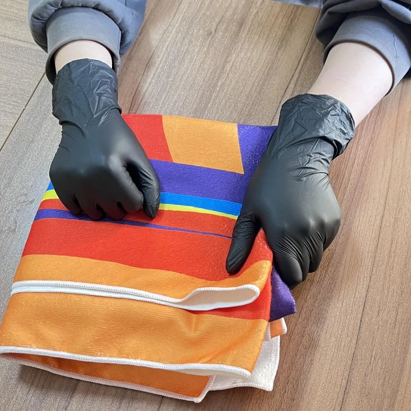 30/60/100PCS Disposable Black Nitrile Gloves Black Nitrile Gloves Cleaning Hairdressing Pet Tattoo Bathing Dishwashing