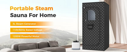 Sweat Steam Box, Home Full Body Sauna Box, Folding Portable Sweat Steam Room