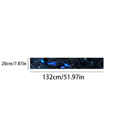 1-Piece Cyberpunk Circuit Board Decorative Strips Car Stickers: 1-Piece Set - Waterproof, Scratch Resistant, Suitable