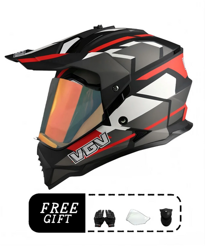 VGV motorcycle rally helmet buy one get three free, with a wide field of view design, suitable for off-road/downhill enthusiasts