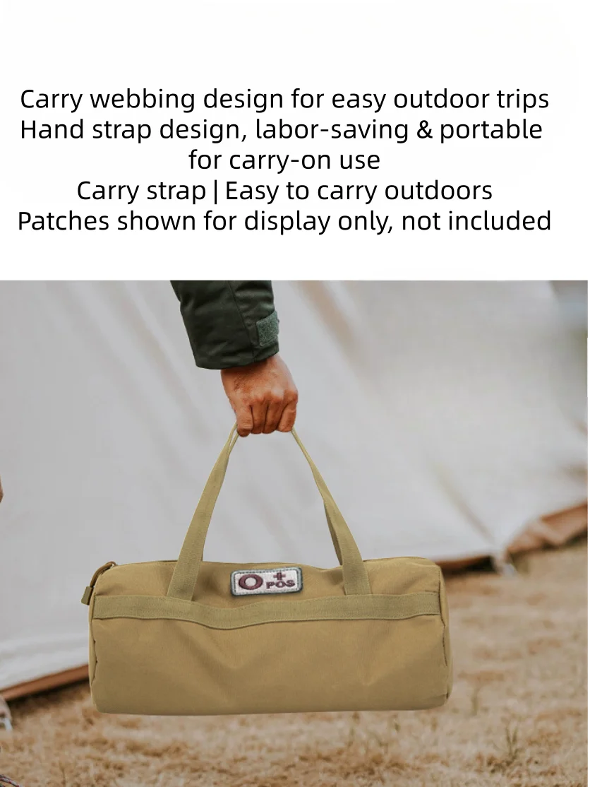 Camping Tools Storage Bag Large Capacity Cylinder Tent Stake Bag Lightweight Tent Peg Ground Nail Holder Bag for Outdoor Camping