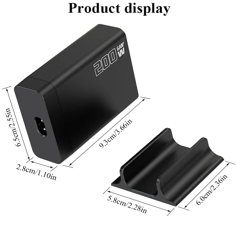 200W Desktop USB C Quick Charger GaN PD Fast Chager 6 port Mobile Charging Adapter For Laptop iPhone 17 16 15 Samsung Xiaomi﻿﻿