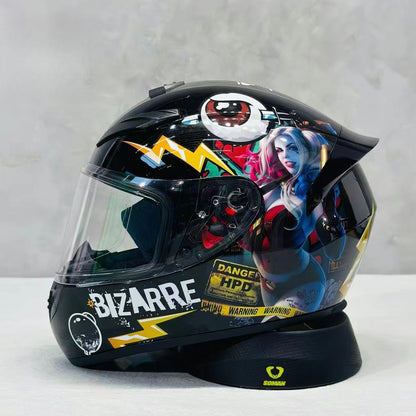 Unisex Design Little Turtle Model Full Face Motorcycle Helmet Reduces Wind Noise and Buffeting for Peaceful Riding All Seasons