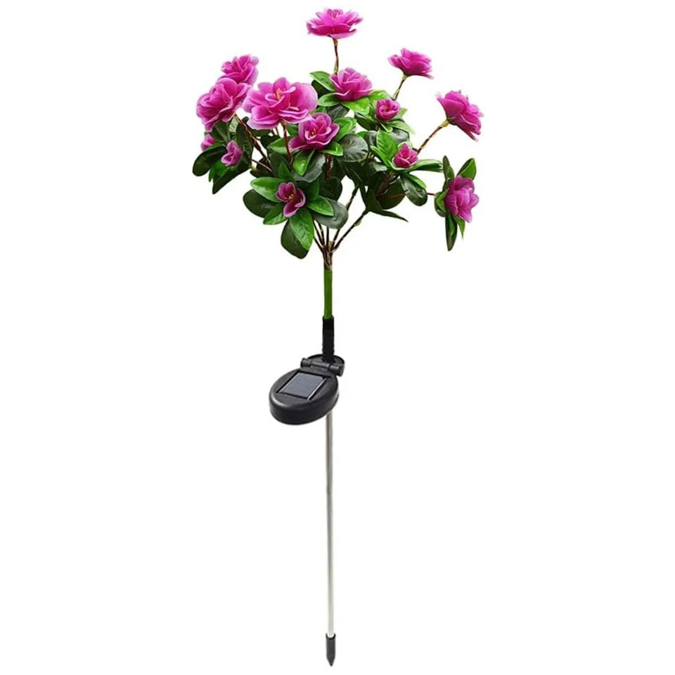 Waterproof LED Azalea Flower Solar Lights Outdoor Landscape Light for Lawn Patio Garden Path Decorative Lighting Best Gift