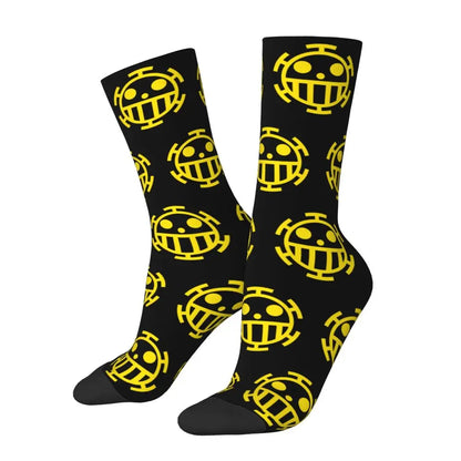Fashion Men's Socks Harajuku Tony Tony Choppers Sock Luffys Zoros Trafalgar Law Anime Women's Socks Spring Summer Autumn Winter