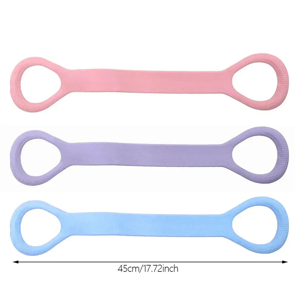 Home Fitness 8 Shaped Back Stretching Band Elastic Stretcher Pulling Band Shoulder Exercise Yoga Resistance Rope Elastic Band