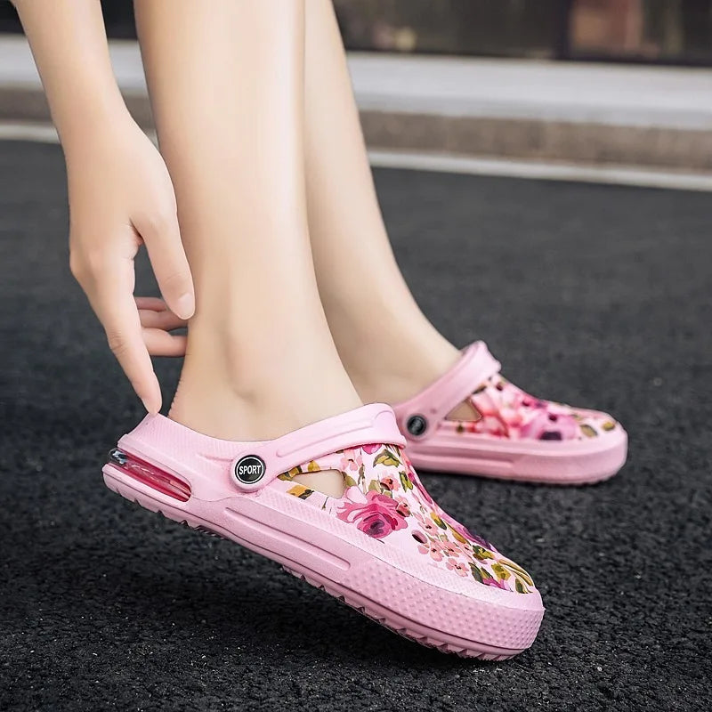 Women's Ethnic Shoes Clogs Soft Sole Two-way Wear for Beach Mules and Pool Women Garden Slides Indoor Nursing Clogs Sandals