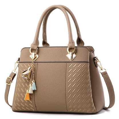Gusure Luxury Handbag Women Crossbody Bag with tassel hanging Large Capacity Female Shoulder Bags Embroidery Tote Sac A Main
