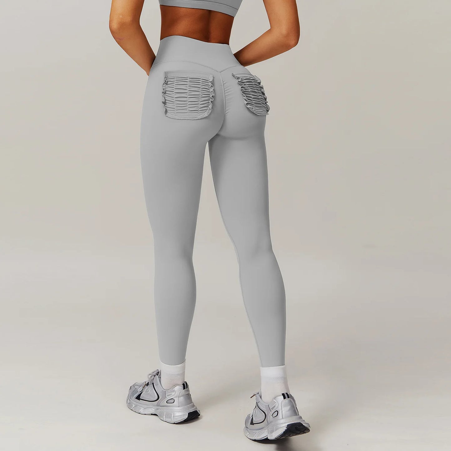High Waist Hip Lift Naked Yoga Pants Running Fitness Wide Leg Flared Pants Casual Sports Pants Leggings Sport Women Fitness