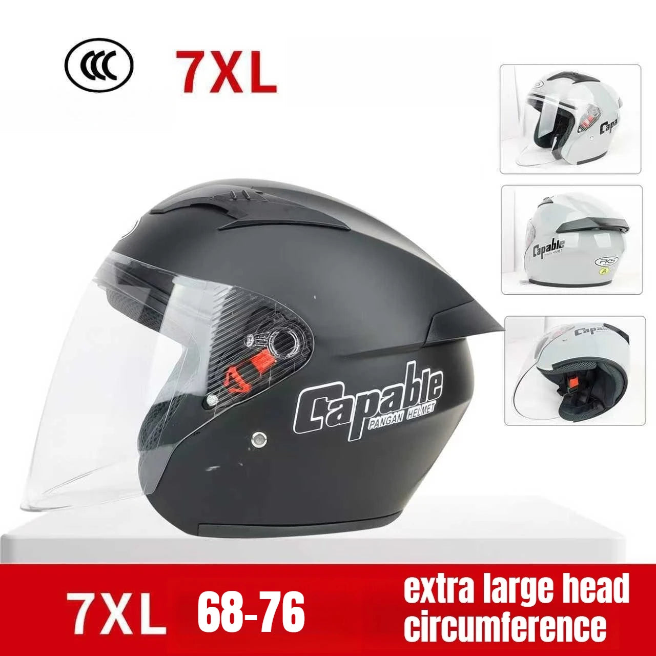 5XL 6XL 7XL Big Size Unisex Motorcycle Helmet Big Head Circumference 60-76cm Riding Safety Helmet All Seasons Casco