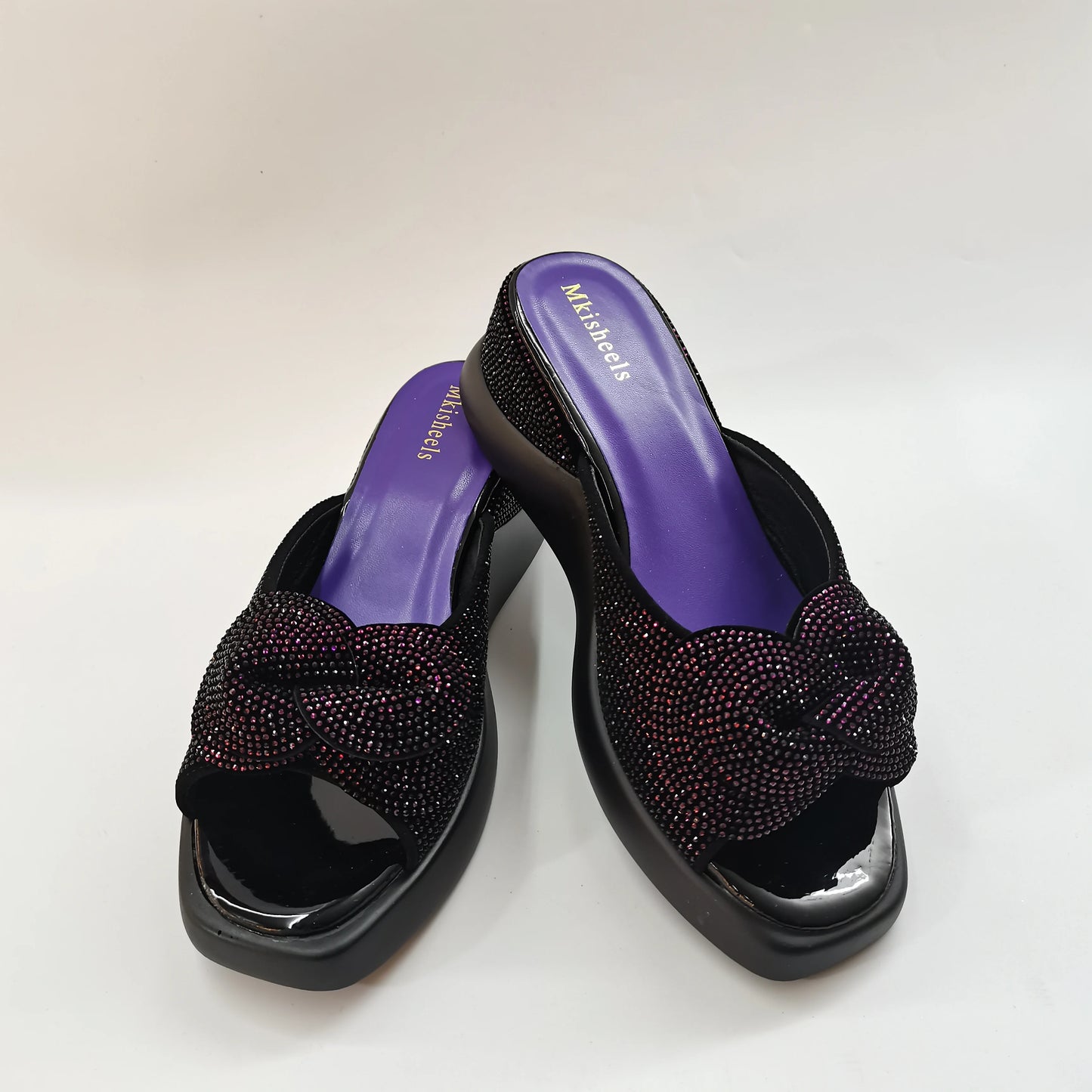 New Trendy Mid-heel Women's Sequins Slippers Outdoor Casual Slippers, High Quality Lady Party Shoes Elegant Shoes F5-1112-2