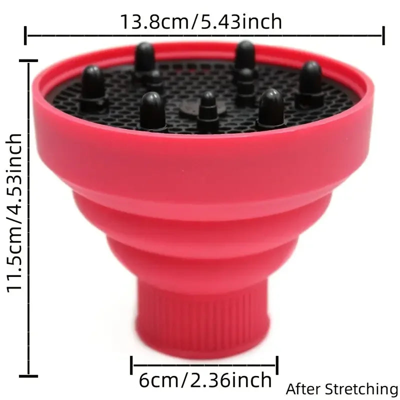 Silicone Salon Tool Black Pink Universal Hairdryer Diffuser Cover Adjustable Temperature Resistant Dispersing Drying Hair Dryer
