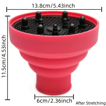 Silicone Salon Tool Black Pink Universal Hairdryer Diffuser Cover Adjustable Temperature Resistant Dispersing Drying Hair Dryer