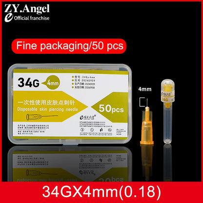 Disposable 34g Medical Small Needle 1.5mm 2.5/4mm Micro Cosmetic Single Head Ultra Small Needle