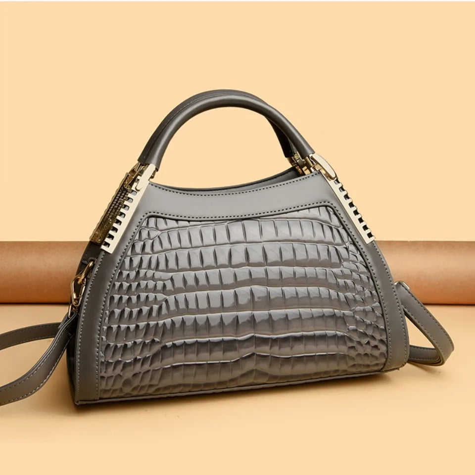 Alligator Patent Leather Shoulder Crossbody Hand Bags for Women Brand Luxury Handbags Women Bags Designer Hobos Two Layers Sac