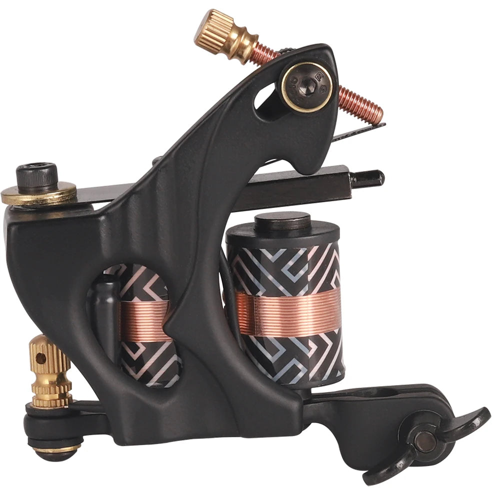 Professional Coil Tattoo Machine 10 Warp Coils Cast-iron Handmade Tattoo Guns for Liner Shader Tattoo Artist Supplies
