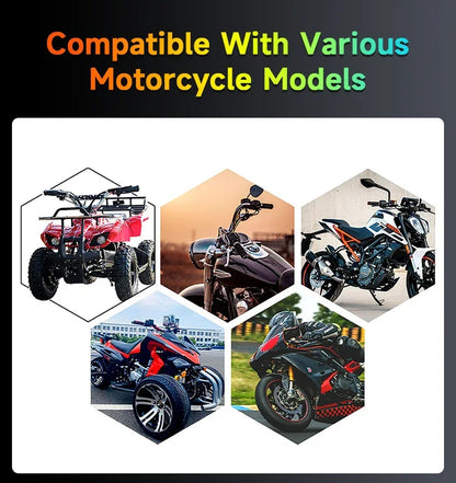 Jansite 7 inch 2K Motorcycle Upgrade Module DVR Navigation GPS Wireless CarPlay Waterproof IPX7 TPMS Portable Smart Display Cam
