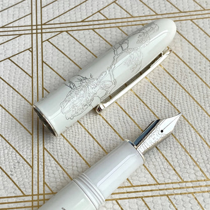 Limited Hongdian N23 Fountain Pen Rabbit Year High-End Students Business Office Writing Supplies Gold Carving Student Gift Pens