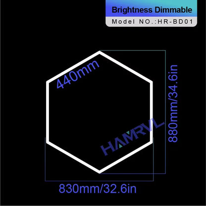 Hexagon Dimmable LED Ceiling Light Modern Honeycomb Panel with 3-Level Dimming 100%/50%/20% for Living Room Bedroom Salon Garage
