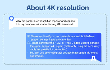 15.6 Inch 4K UHD IPS Monitor 3840x2160 | HDMI & USB-C Ports | Gaming/Office/Design Display for Xbox/PS5/PS4/Mac/PC