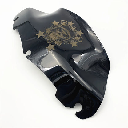 For Harley Touring Street Electra Glide Ultra FLHX 2014-2022 Motorcycle Skull 7" 9" Windshield Upper Fairing Wind Deflector