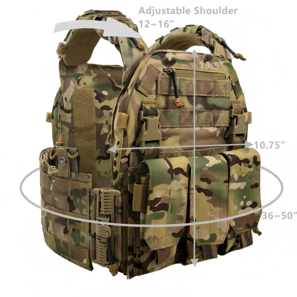 EMERSONGEARS 1000D Nylon Fabric Quick Releaseable  6094 tactical vest with Triple magazine pouch 094K style  Tactical vest