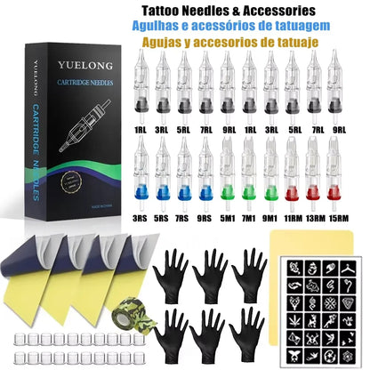 Wireless Tattoo Machine Kit Tattoo Pen with Mini Tattoo Battary Cartridge Needle Set Permanent Makeup Tool for Tattoo Artist