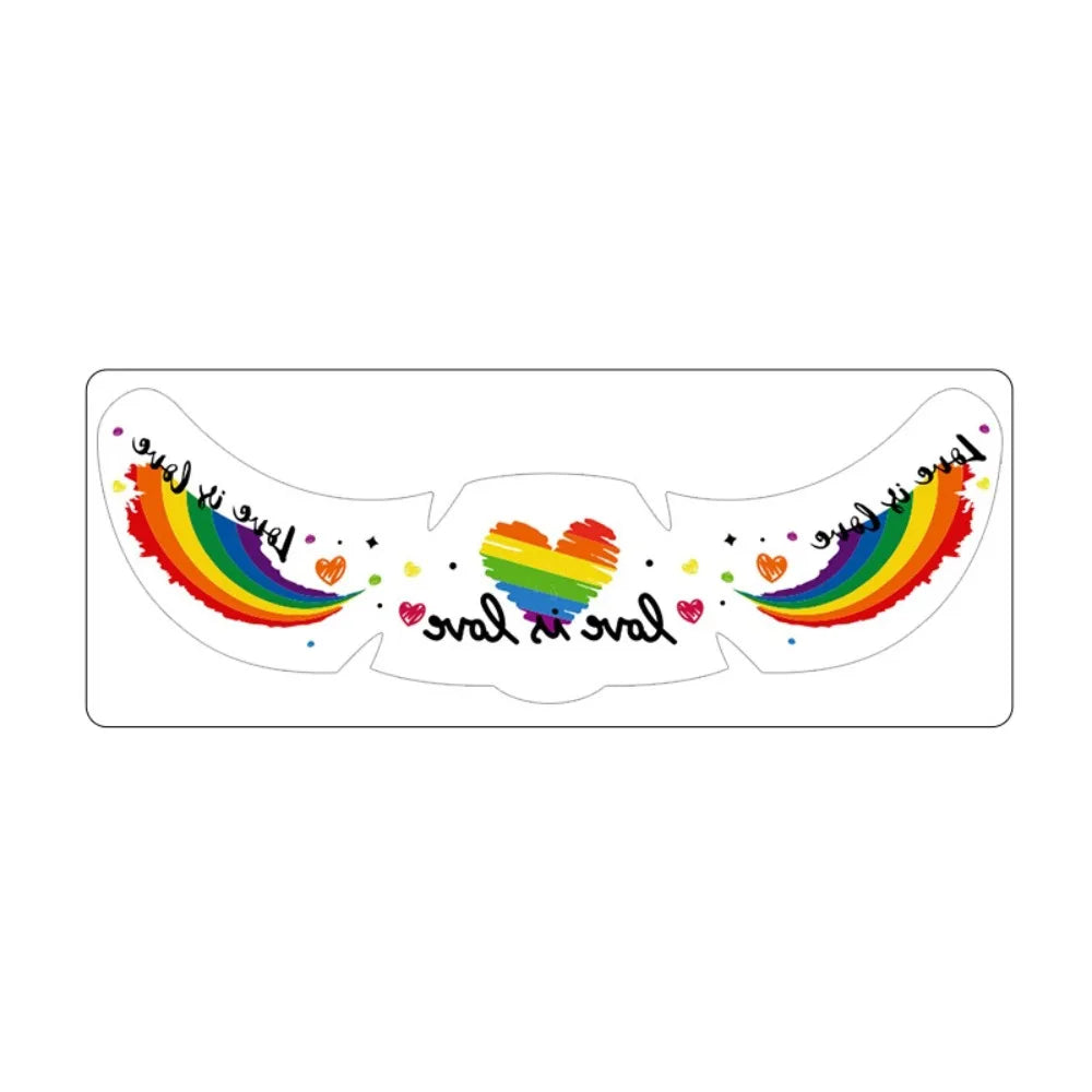 Waterproof Rainbow Freckles Face Tattoo Facial Art Disposable Face Temporary Tattoos Long Lasting Makeup Stickers Pride Month