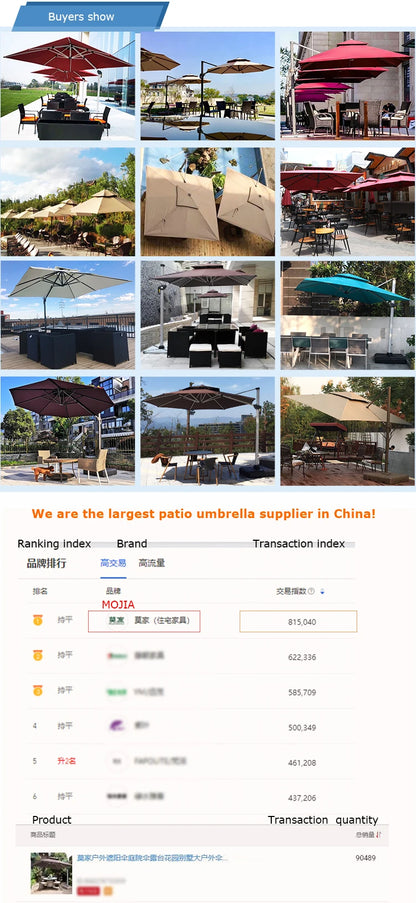 Led Big Size Umbrella Parasol Metal 3M Dia Solar Panel Patio Restaurant Umbrella Outdoor Garden Nature Wholesale Beach Umbrellas